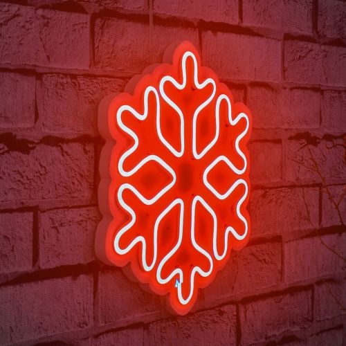 Wallity Ukrasna plastična LED rasvjeta, Snowflake - Red slika 9