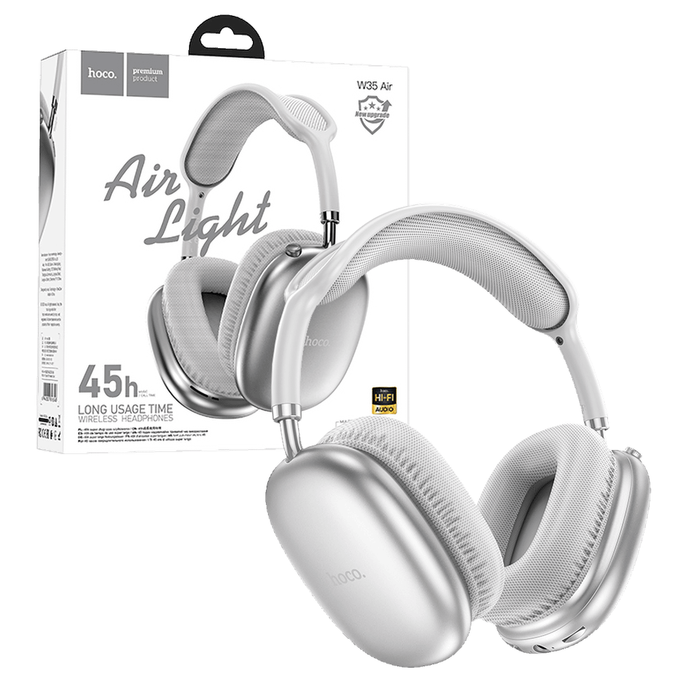 hoco. Slušalice bežične sa mikrofonom, Bluetooth - W35 Air Triumph Silver slika 1