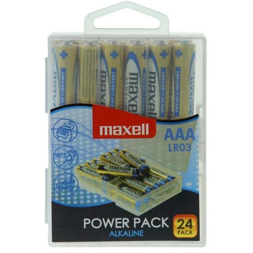 Maxell alkalne baterije LR-3/AAA, 24 komada, box slika 1