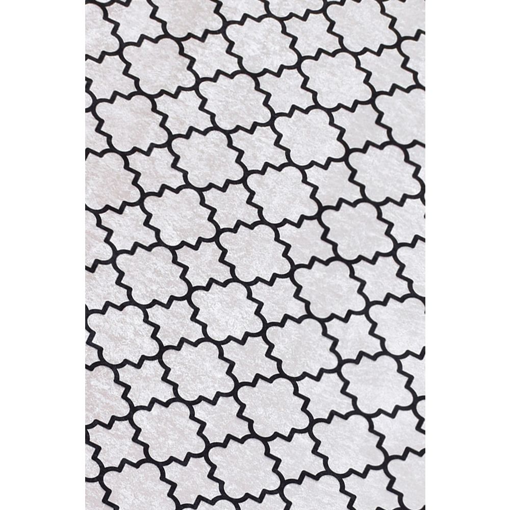 Bijeli Hodnik Tepih 'Kupa - White Djt Black' (80 x 200 cm) slika 2