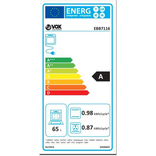 VOX EBB 7116 ugradbena pećnica slika 2