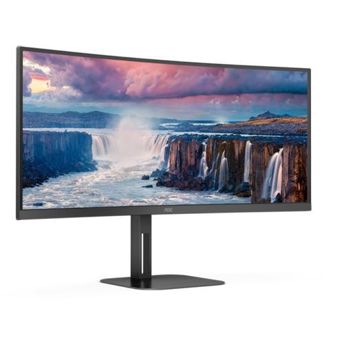 Monitor AOC CU34V5C BK 34" VA zakrivljen 21:9 3440x1440 100Hz 1ms MPRT HDMI DP USB visina zvučnici slika 3