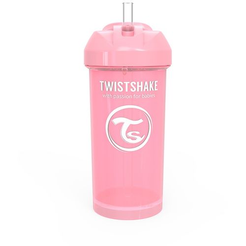 Twistshake bočica sa slamkom 360ml 6+m Pastel Pink slika 1
