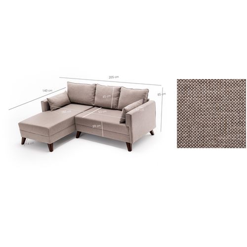 Atelier Del Sofa Bella Ugao Sofa Levo 2 - Krem Krem Ugao Sofa-Krevet slika 7