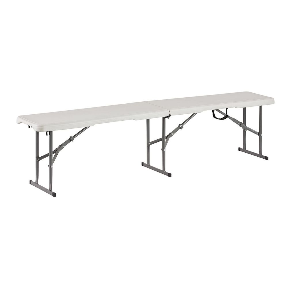 Sklopiva klupa 180x30x43cm, Bijela slika 1