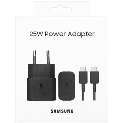 Samsung brzi kućni punjač 25W+USB Type-C kabel,crni EP-T2510XBEGEU slika 1