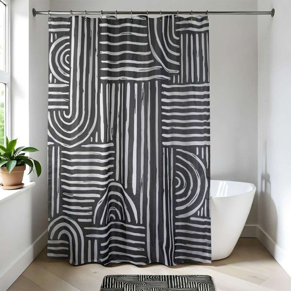 Tendance zavjesa za kadu 180x200cm poliester, ethnic vibes slika 1