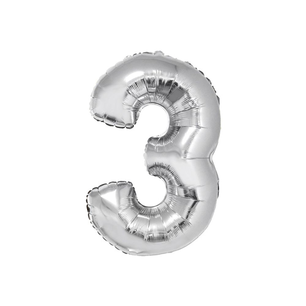 FG-C85S3 Folijski balon 3 Silver 92cm slika 1