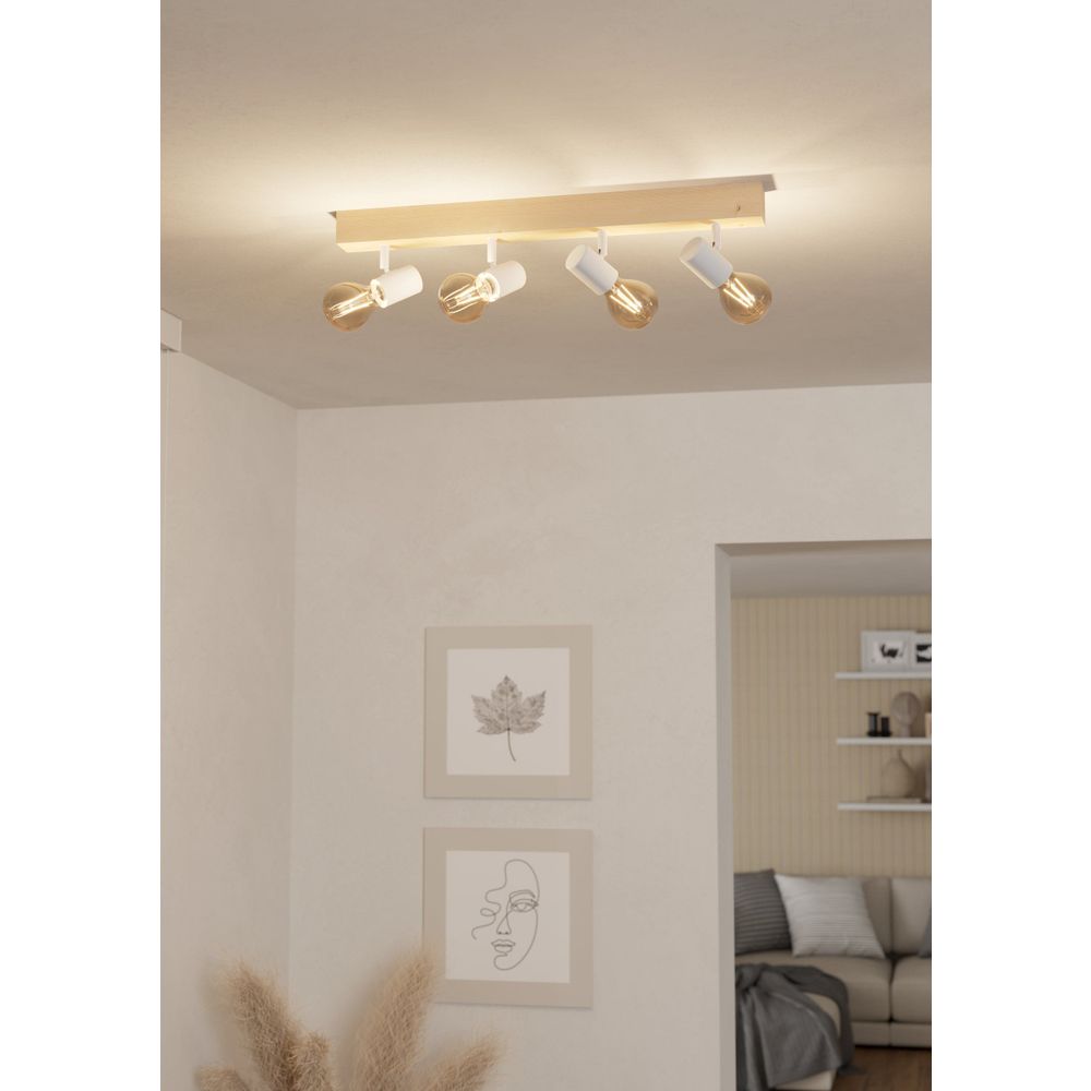 Eglo reflektor townshend 3 e27 4x60w smeđe, bijelo š:50mm slika 1