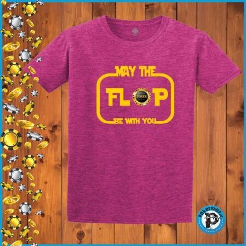 Poker majica "May The Flop Be With You", ljubičasta slika 1