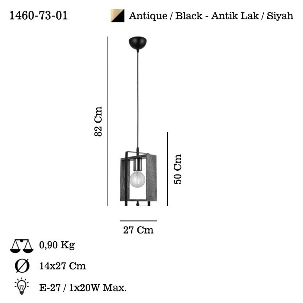 Luster Karo – 73-01 – boje: antik crna slika 3