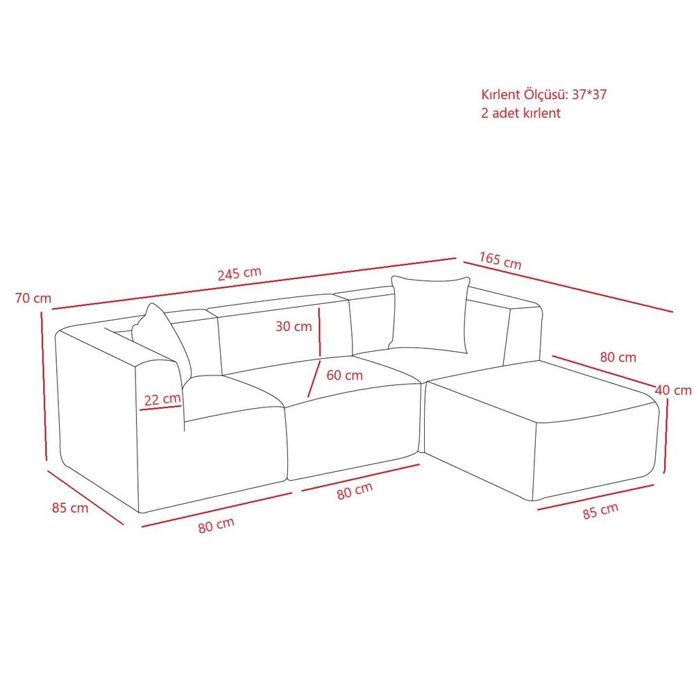 Ugaona Sofa Raks - smeđa slika 11