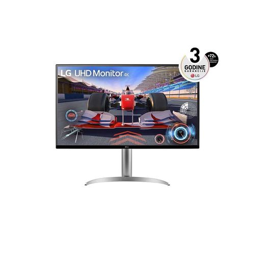 LG 32UQ750P-W 31.5" UltraFine VA UHD 4K 3840x2160@144Hz, 16:9, 2500:1, 4ms, 400 cd/m², 178º/178º, HDR10, FreeSync Premium, 1 DP, 1 USB-C, 2 USB Downstream Port, 2 HDMI, VESA 100x100mm, Height, Pivot, Tilt, Black/Silver, 3yw  slika 1