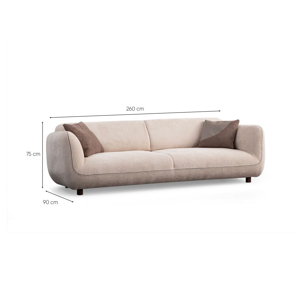 Sofa za 4 osobe Pavia - boja Krem slika 9