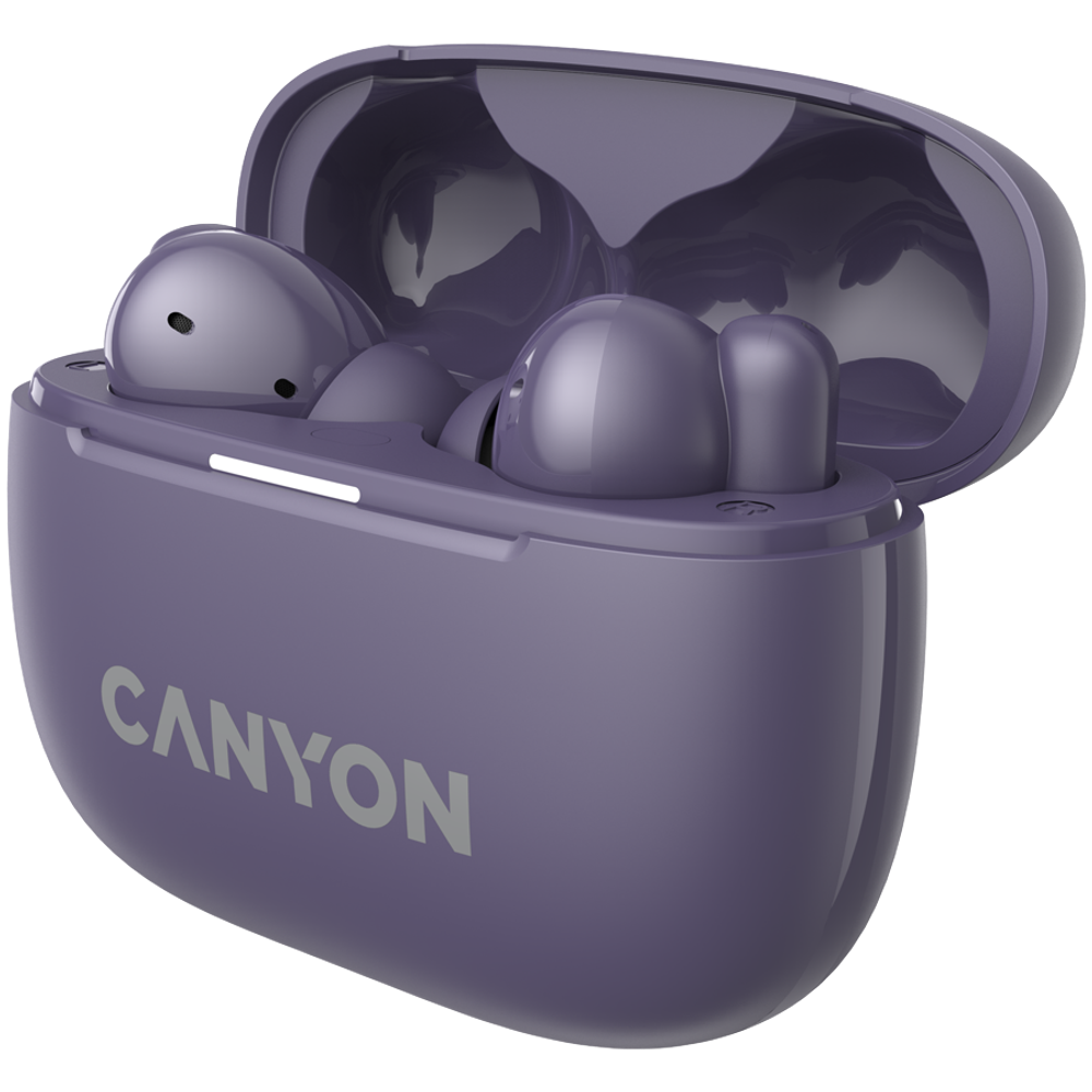 CANYON OnGo TWS-10 ANC+ENC Bežične Slušalice s Mikrofonom, Ljubičaste slika 4