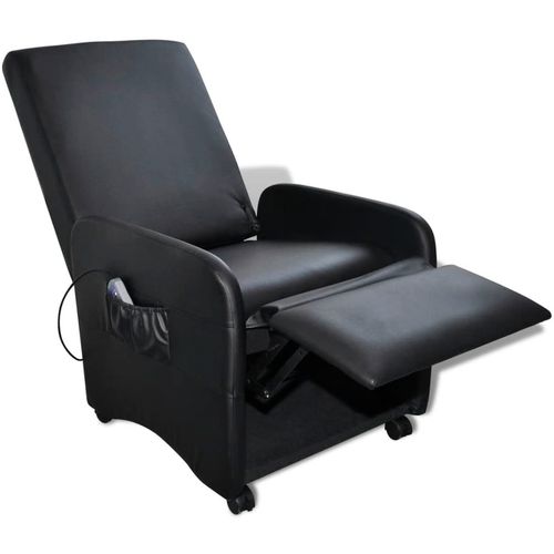 Masažna stolica od umjetne kože crna slika 35