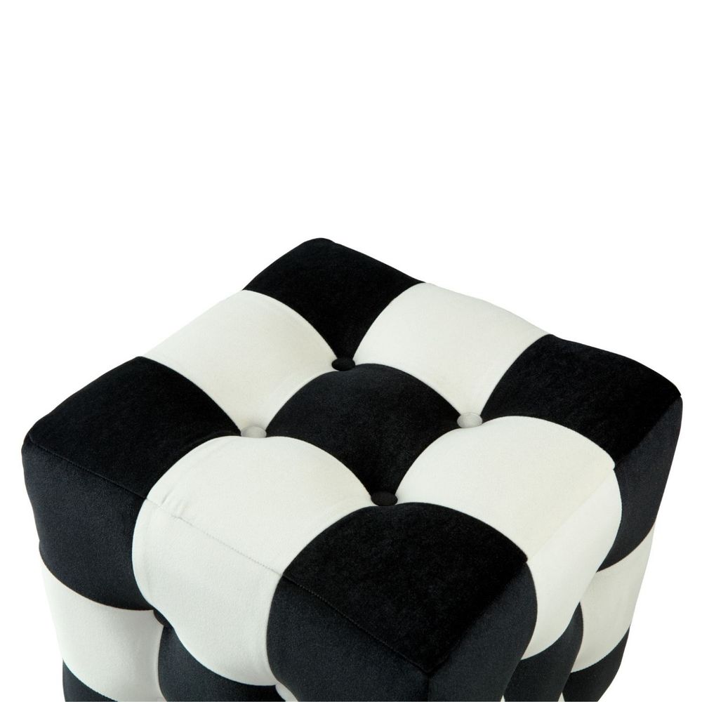 Pouffe Patchwork - Crno-bijeli slika 3