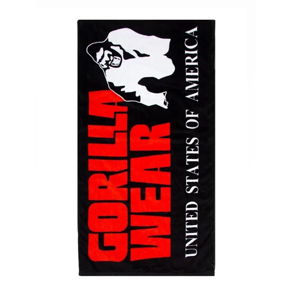 Gorilla Wear CLASSIC Peškir za teretanu, Crno/Crveni slika 1