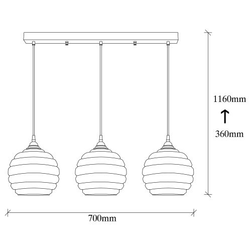 Gold - 012 GoldBlack Chandelier slika 3