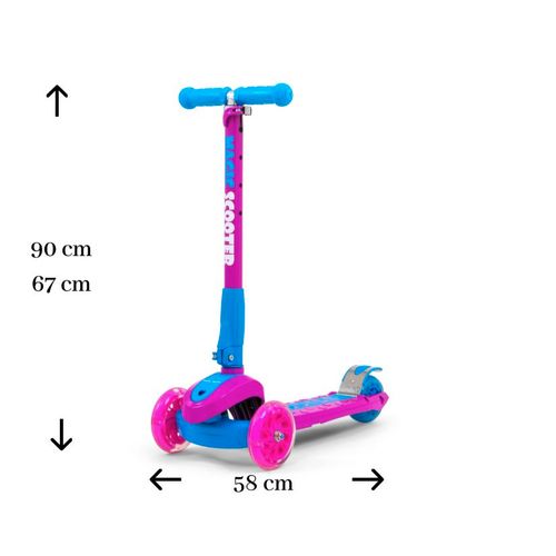 Milly Mally romobil na 3 kotača Scooter Magic rozno - plavi slika 2