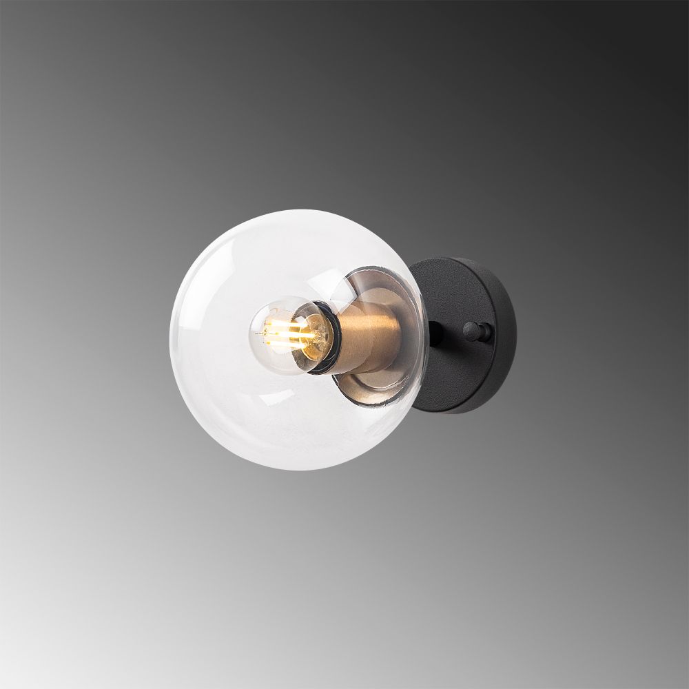 Atmaca - 10225 Crna Antikna Zidna Lampa slika 3