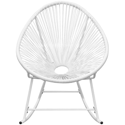 Vrtna stolica za ljuljanje od poliratana bijela slika 15