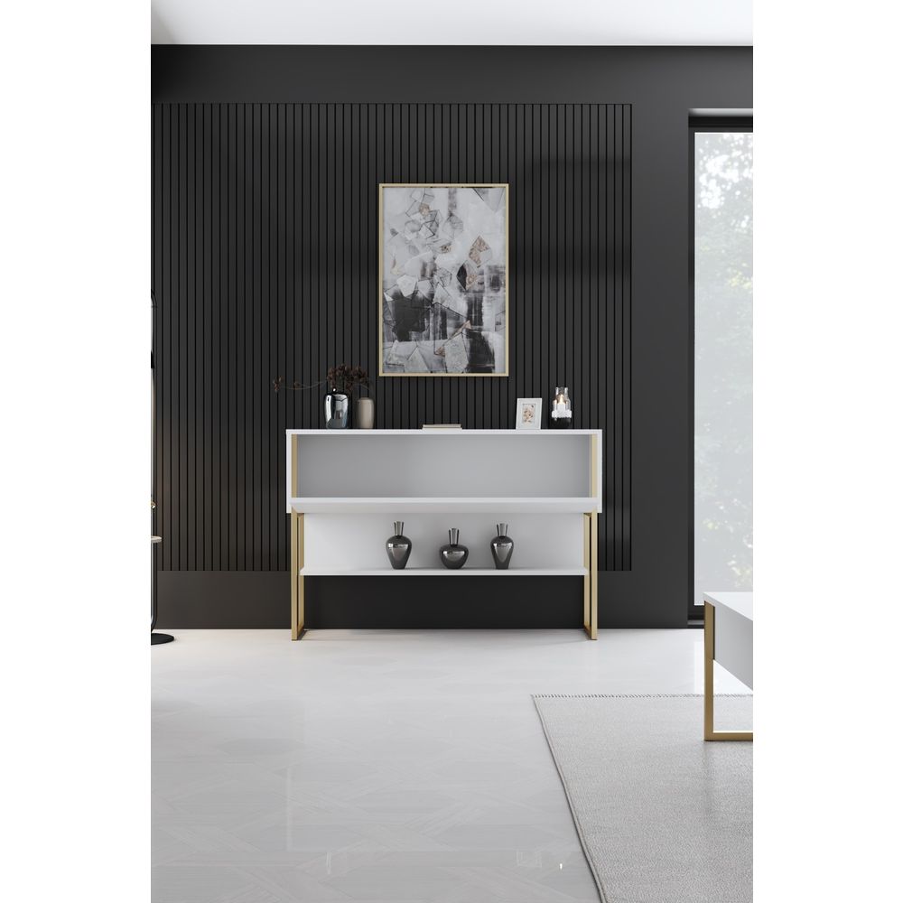 Luxe - Zlatna i Bijela Komoda slika 4