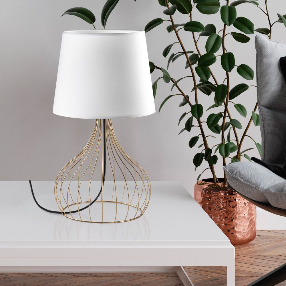 Telıs - 5404 Zlatna i Bijela Stolna Lampa slika 2