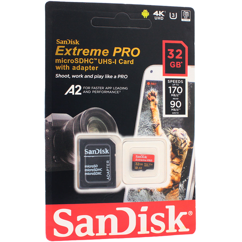 Mem. Kartica SanDisk SDHC 32GB Extreme PRO 4K UHD V30 sa adapterom CN slika 1