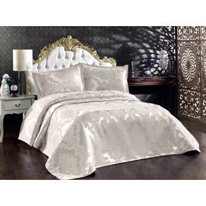 L'essential Maison Beste - Set prekrivača za bračni krevet u krem boji