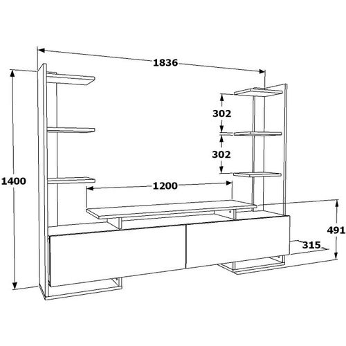 Ava - Oak, Black Oak
Black TV Stand slika 5