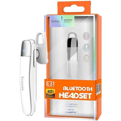 hoco. Slušalica bežična sa mikrofonom, Bluetooth,55 mAh,3 h,bijela - E31 Graceful White slika 1