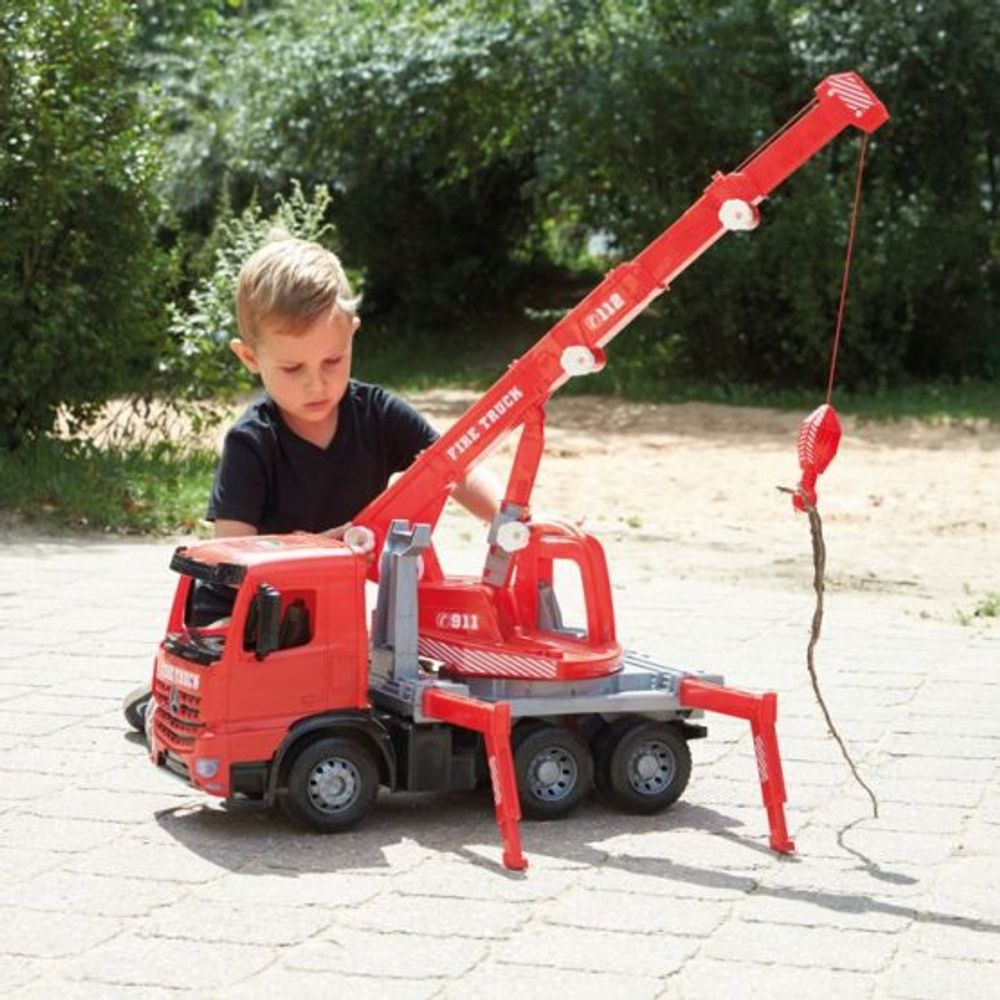 Lena Vatrogasni kamion sa kranom Arocs Mercedes 70x39x28cm slika 5