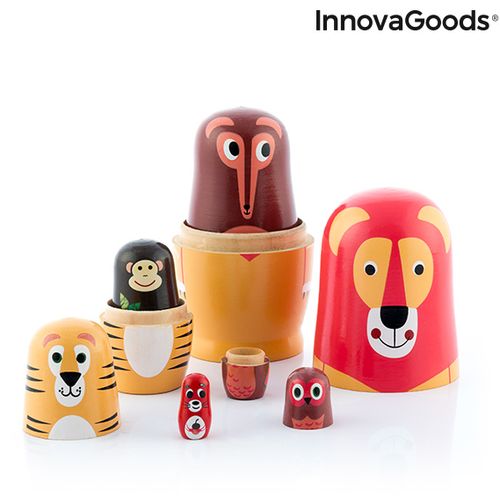 Drvena Babuška sa Životinjskim Figurama Funimals InnovaGoods 11 Dijelovi slika 5