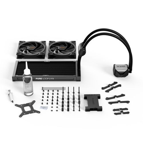 be quiet! BW014 PURE LOOP 2 FX, 280mm [with LGA-1700 Mounting Kit], Doubly decoupled pump, Very quiet Pure Wings 2 PWM fans 140mm, Unmistakable design with ARGB LED and aluminum-style, Intel and AMD slika 4