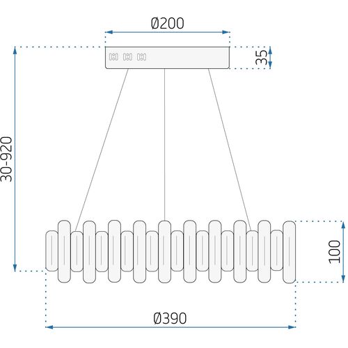 TOOLIGHT Kristalna LED stropna svjetiljka App1041-CP + daljinski upravljač slika 17