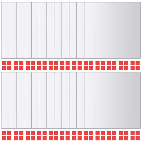 Zrcalne Pločice 24 kom Pravokutne Staklene slika 31