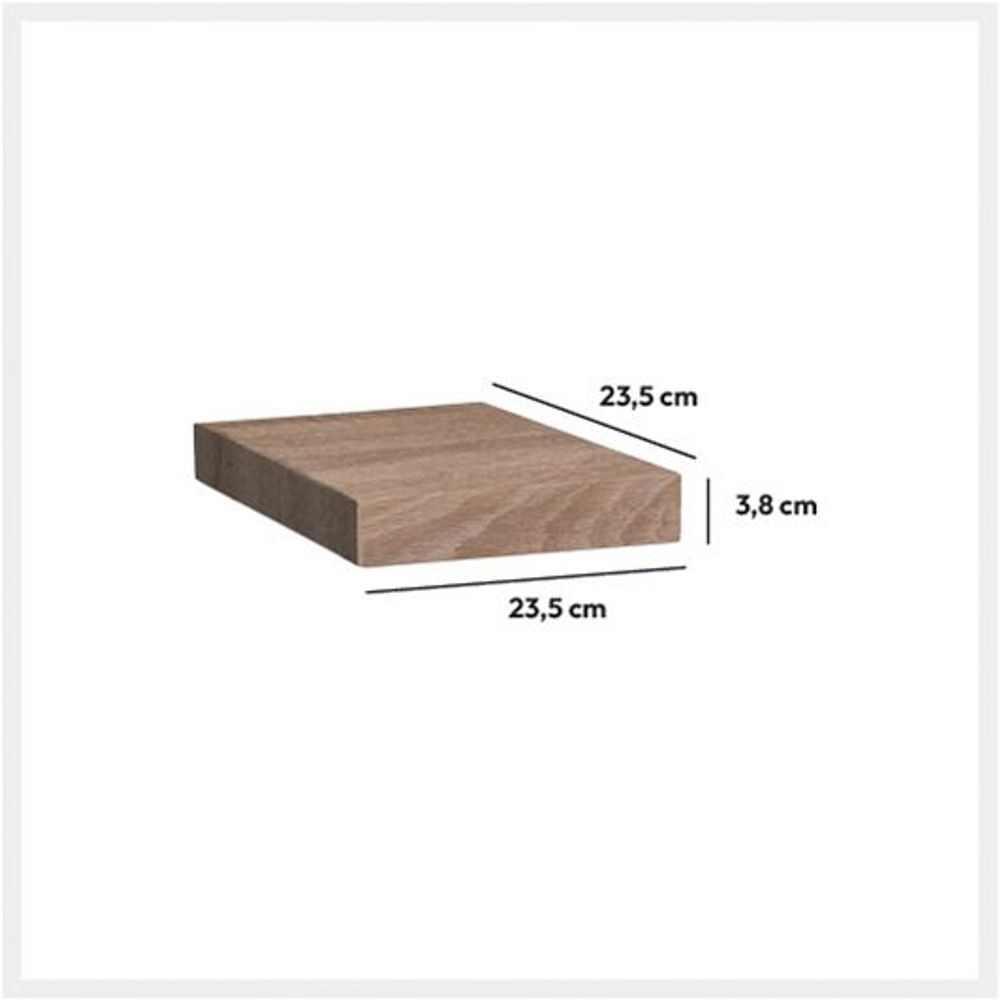 Five fixy polica zidna 23.5x23.5x3.8cm mdf natur slika 2