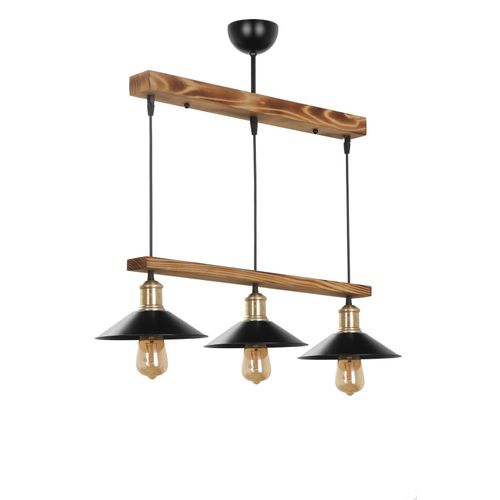 David 3 Lü Yanık Sıralı Metal Başlıklı Sarkıt Brown
Black Chandelier slika 2