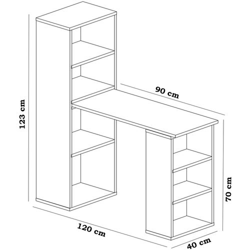 Last - White White Study Desk slika 5