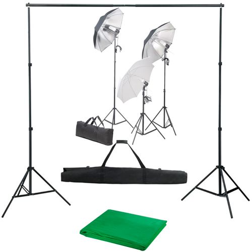 Oprema za fotografski studio sa setom svjetiljki i pozadinom slika 17