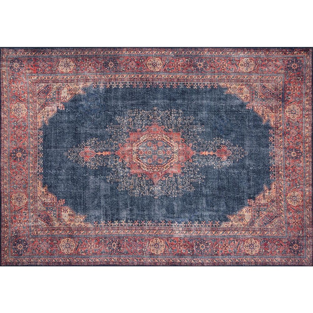 Tamnoplavi Višebojni Tepih Blues Chenille - AL 26 (210 x 310 cm) slika 2