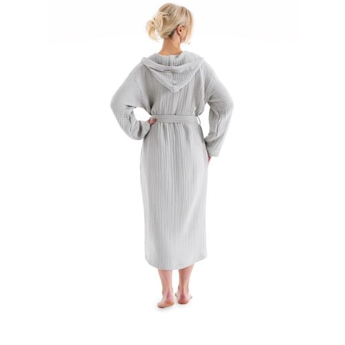 Muslin - Grey Grey Unisex Bathrobe slika 2