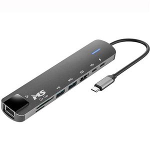 USB HUB MS C300, HDMI1.4+USB3.0+USB2.0+PD+TYPE C 2.0+SD/TF+RJ45 100 M