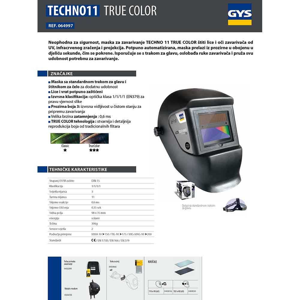 Gys Maska Za Zavarivanje Automatska LCD Techno 11 True Color – 064997 slika 6