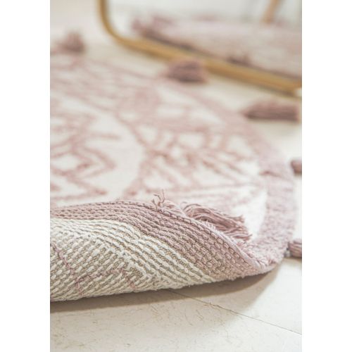 Pina White Dusty Rose Bathmat - Pamučni Kupatilski Tepih slika 2