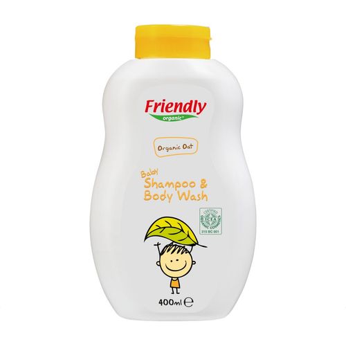 Friendly Organic Bebi šampon za kosu i telo ječam 400ml slika 1