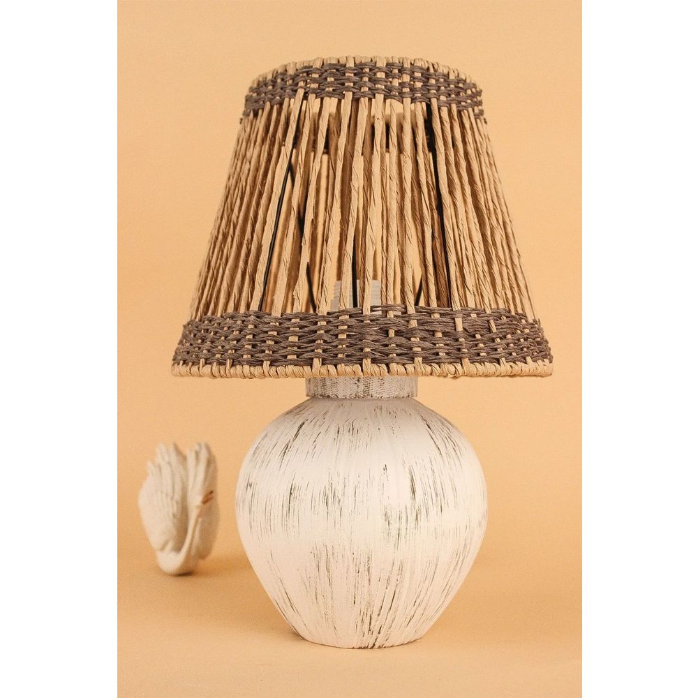 YL653 Krem Antikizirana Stolna Lampa slika 1