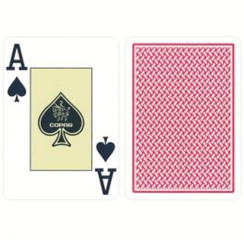 COPAG karte za poker 100% plastika jumbo index, crvene slika 2