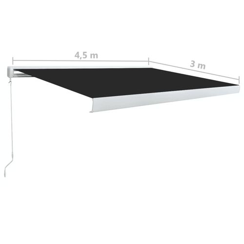 Kazetna tenda na ručno uvlačenje 450 x 300 cm antracit slika 9